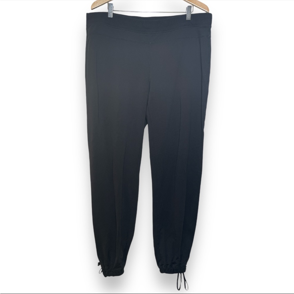 Athleta Womens Pants Black BALA Adjustable Ankle Yoga Athletic 1X